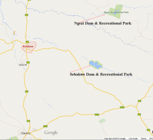 map resorts and places in Kwekwe Zimbabwe