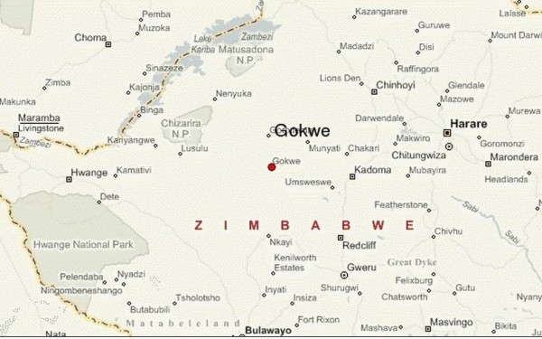 gokwe location on zimbabwe map